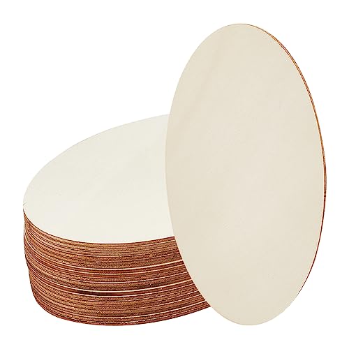 NBEADS 20 Stück Holzplatten, 14.9×9cm Oval Form Unfertigen Dünnen Leeren Holz Oval Handwerk Holz Holzscheiben Für Diy Handwerk Hochzeit Weihnachten Hängende Ornamente Geschenk von nbeads