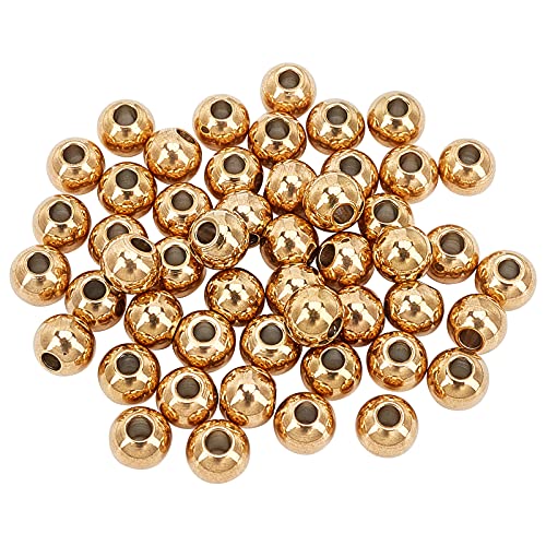 nbeads 50 STK. 6mm Metall Spacer Perlen, 304 Edelstahl Runde Perlen Goldene Abstandsperlen Für DIY Schmuckherstellung Erkenntnisse Find von nbeads