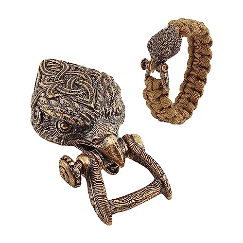 nbeads Adler Messingperle, Fallschirm Schnurwerkzeug Lanyard Perle EDC Charms Anhänger Charms Messing Perlen Zubehör Für EDC String Armband Handwerk, Antike Bronze von nbeads