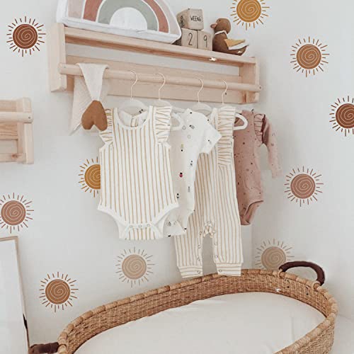 Neukids 72 Stück Sonne Wandaufkleber Boho Wandaufkleber Waldbaum Wandaufkleber Mädchen Zimmer Kinderzimmer Babyzimmer Schlafzimmer Wohnzimmer Wandaufkleber Dekoration von neukids