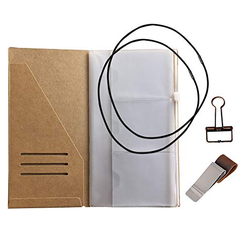 Reisende Notebook Zubehör Kit - Kraft Datei Ordner, Reißverschluss Fall, Stift Halter, Binder Clip und 2 elastische Bänder von newestor