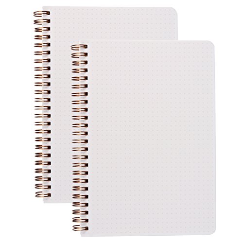 newestor (2er-Pack) A5 Dot Grid Notizbuch 100gsm Bullet Spiral Journal 14.5x21cm - 160 Seiten pro Notizblock, punktkariert Papier 100g von newestor