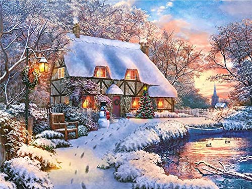 Weihnachten Diamond Painting Set, DIY 5D Diamant Gemälde Kits, Malen nach Zahlen MosaikherstellungManuelle Aufkleber Diamantstickerei Wohnzimmer Dekorative Gemälde (40 x 30 cm) von newsbirds