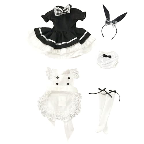 niannyyhouse 1/3 1/4 1/6 BJD Puppen Kleidung Kleid Schürze Kopfschmuck Unterhose Socken Bunny Dienstmädchen Anzug Ball Gelenk Puppen Zubehör Dress Up Geschenk (1/4BJD) von niannyyhouse