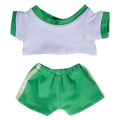 niannyyhouse 10 cm 15 cm 20 cm Plüsch Puppe Kleidung Kontrast T-Shirt Hosen Sportbekleidung Set Weiche Gefüllte Plüsch Spielzeug Dress Up Zubehör (a2, 20cm) von niannyyhouse