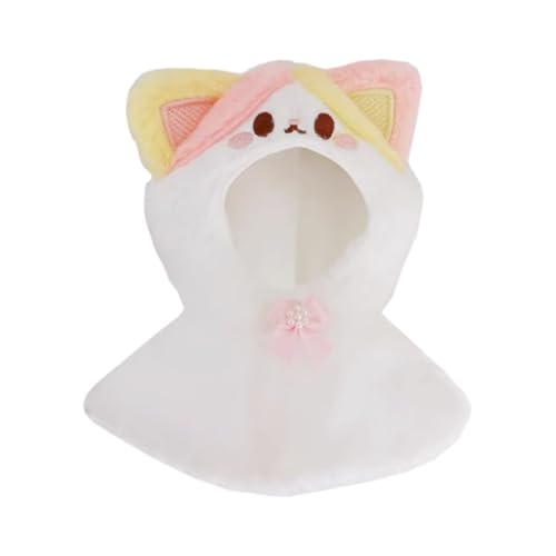 niannyyhouse 10 cm Plüsch Puppe Kleidung Lose Schal Katze Welpen Panda Bär Weste Puppe Zubehör Dress Up (Weiß), Mehrfarbig von niannyyhouse