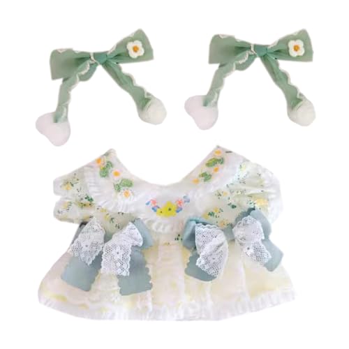 niannyyhouse 20 cm Puppe Kleid Kopfschmuck Kleider Blumenrock Outfit 20 cm Plüschpuppe Kleidung (A-1) von niannyyhouse