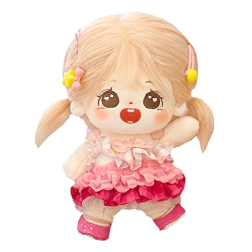 niannyyhouse 20cm Plüsch Puppe Mädchen Humanoid Gefüllte Körper Keine Attribut 8 "Normaler Körper Tragbare Kleidung Dress Up Geschenke (a-30-with Skelett) von niannyyhouse