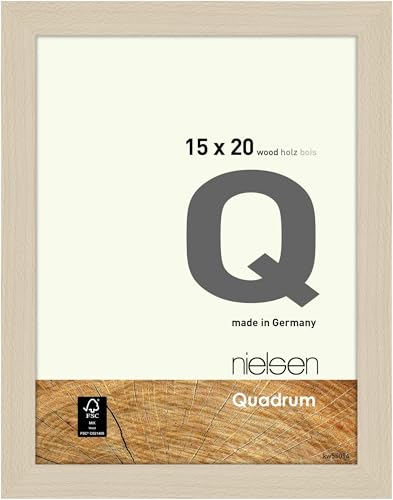 nielsen Bilderrahmen, 15 x 20 cm, Holz, Ahorn, Fotorahmen zum Auftstellen und Aufhängen im Hoch- & Querformat, Echtglas, Quadrum von nielsen