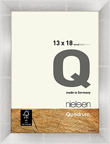 nielsen Holz Bilderrahmen Quadrum, 13x18 cm, Silber Anthrazit von nielsen