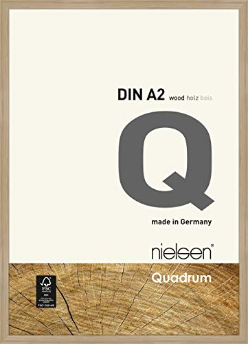 nielsen Bilderrahmen, 42 x 59,4 cm (A2), Holz, Eiche Natur, Posterrahmen zum Aufhängen im Hoch- & Querformat, Echtglas, Quadrum von nielsen