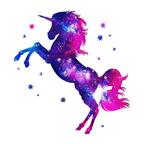 163 Wandtattoo Einhorn pink lila Sterne Größe 1000 x 1000 mm von nikima Schönes für Kinder