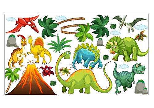 nikima - 017 Wandtattoo Dinosaurier T-Rex Urzeit Brachiosaurus - in 6 Größen - (1250 x 700 mm) von nikima Schönes für Kinder