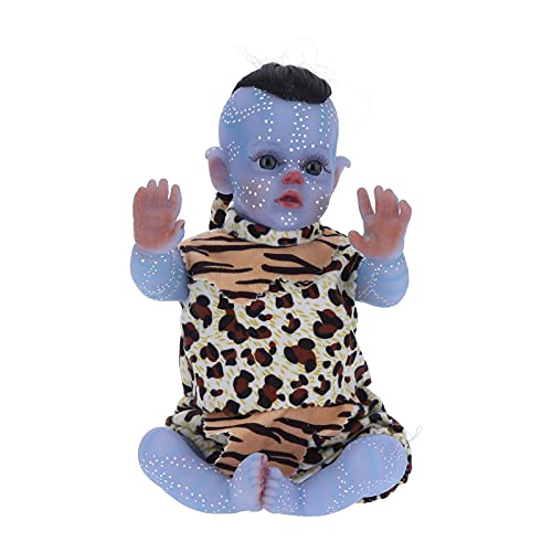 nikusaz Wiedergeborene Fairy Babypuppe, 2 Zoll lebensechte weiche Puppe mit handbemalten Details, posige Puppe für Kindere und Sammler von nikusaz