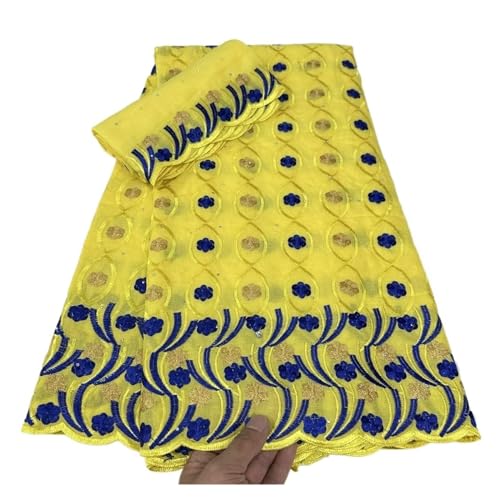 7yards Schweizer Voile Baumwollspitze Stoff Dubai Bestickte Baumwolle Afrikanische Spitze Stoff Elegante Frauen Party Kleid(4) von nmbhus