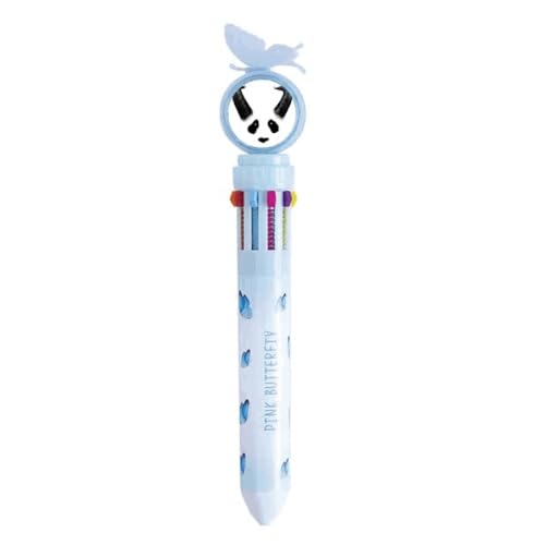 no/no Ferocious Part Kugelschreiber mit Panda-Horn, einziehbar, mehrfarbig, Schulbedarf von no/no