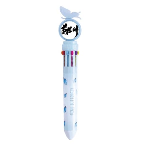 no/no Kugelschreiber mit chinesischem Konturenpinsel, einziehbar, mehrfarbig, Schulbedarf von no/no