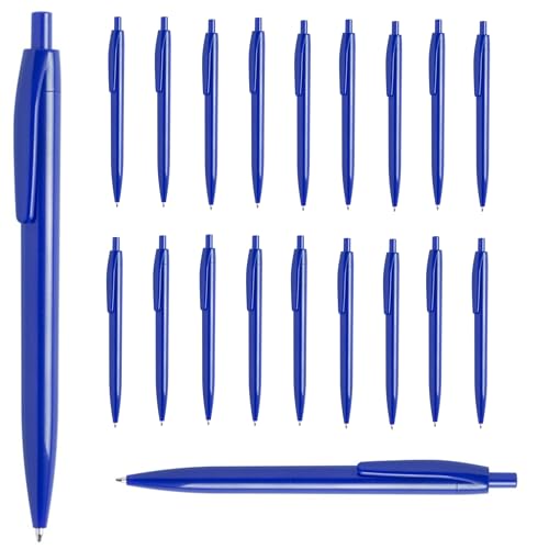 noTrash2003 100 Kugelschreiber Druckkugelschreiber Kulis Ballpen Schreibegräte blauschreibend als farbreines 100 gleiche Farben (Dunkelblau) von noTrash2003