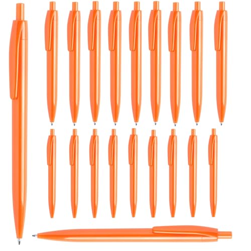 noTrash2003 100 Kugelschreiber Druckkugelschreiber Kulis Ballpen Schreibegräte blauschreibend als gemischtes Set aus 12 Farben vorsortiert immer mindestens 6 Farben (Orange) von noTrash2003