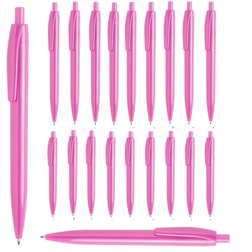 noTrash2003 100 Kugelschreiber Druckkugelschreiber Kulis Ballpen Schreibegräte blauschreibend als gemischtes Set aus 12 Farben vorsortiert immer mindestens 6 Farben (Rosa) von noTrash2003