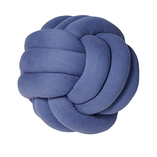 Nordic Coast Knotenkissen | Zopfkissen Blau | Kissen geflochten | Zierkissen | Sofakissen | Kinderkissen | Knoten Kissen | Kissen geflochten Blau Junge Dunkelblau Kinderzimmerdeko 30cm von nordic coast company