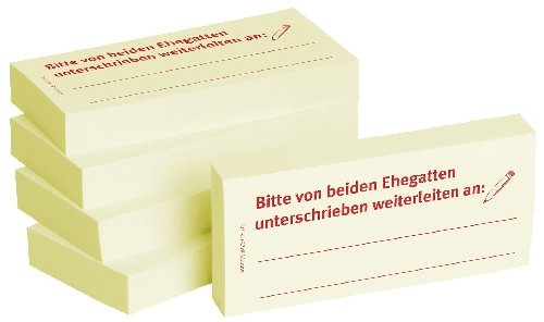 Notizblock24 1301010104 Haftnotiz beide Ehegatten unterschreiben von notizblock24