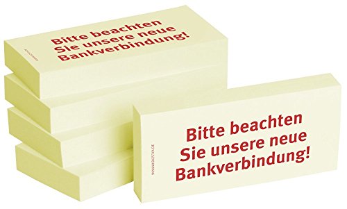 Notizblock24 1301010140 Haftnotiz Bitte beachten Sie unsere Bankverbindung von notizblock24