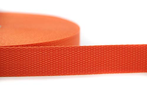 25m Gurtband I Farb und Größenauswahl I aus 100% Polypropylen (orange, 25mm) von nts Nähtechnik