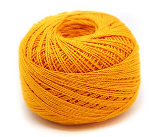 - STRICKDIRWAS - Häkelgarn aus 100% Baumwolle Baumwollgarn Baumwollfaden zum Sticken, Häkeln, Schmuck, Basteln… (orange) von nts Nähtechnik