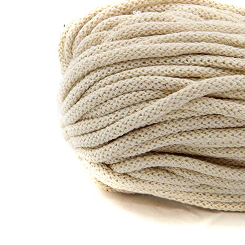 nts Nähtechnik 6mm 50m Baumwollkordel Kordel Seil in vielen Farben (Creme) von nts Nähtechnik