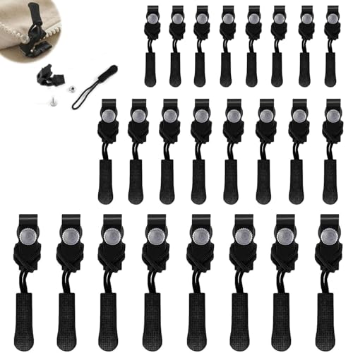 48 Stück Reissverschluss Zipper, 3 Größen Universell Reißverschluss Reparatur Fix Reissverschluss Zipper Reisverschluss Fix Kit Reißverschluss Ersatz Zipper für Jacken, Koffer, Ruckäcke(Schwarz) von nuluxi