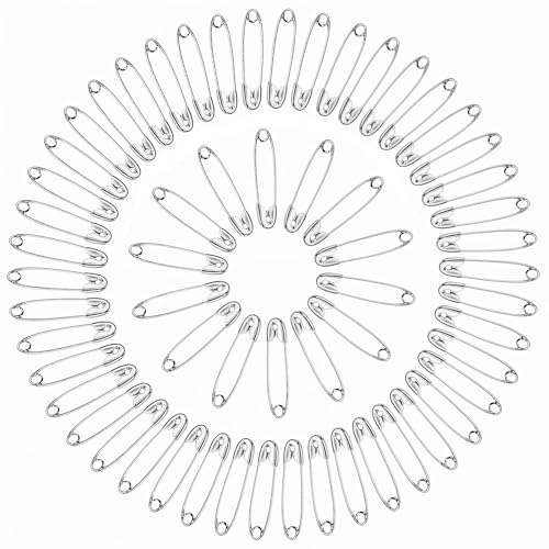 1000 Stück Sicherheitsnadeln, 26mm Metall Mini Sicherheitsnadeln mit weichem Lineal Safety Pins Sicherheit Pins für Kleidung Kunsthandwerk Nähen Schmuckherstellung (Silber) von nuoshen