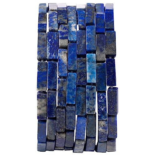 Natürliche Lapislazuli rechteckige Röhrenperlen, 4 x 13 mm, 38 cm, lose Halbedelstein-Perlen für die Herstellung von Armbändern, Halsketten, Ohrringen von nusgnirps