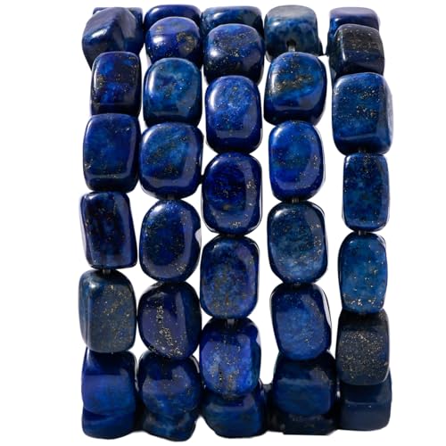 Natürliche große Lapislazuli-Würfelsteinperlen, 8 x 11 mm, 38 cm, lose Halbedelstein, quadratische Perlen für die Herstellung von Armbändern und Halsketten von nusgnirps