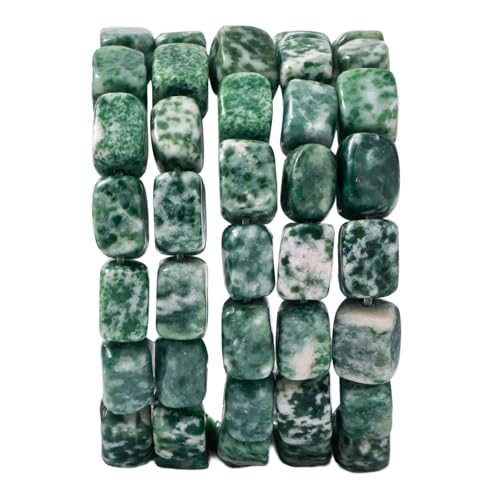 Natürliche große afrikanische Jade-Steinperlen, 8 x 11 mm, 38 cm, lose Halbedelstein, quadratische Perlen für die Herstellung von Armbändern und Halsketten von nusgnirps