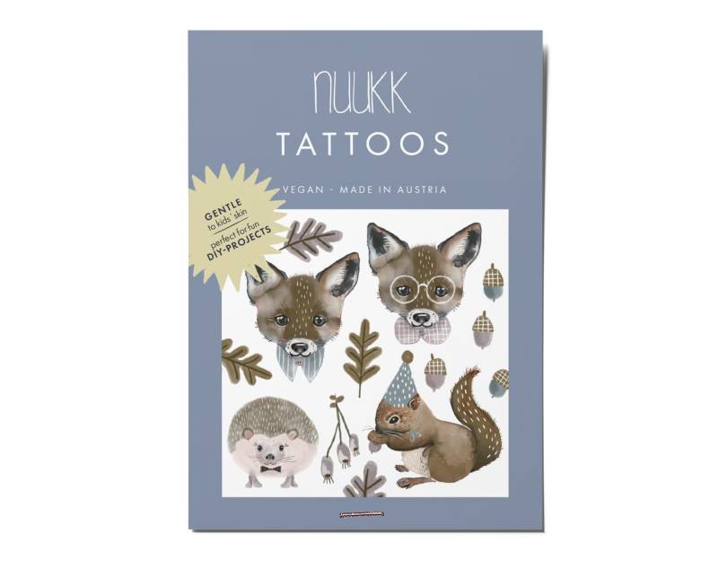 Temporäres Tattoo - Fuchs & Eichhörnchen von nuukk