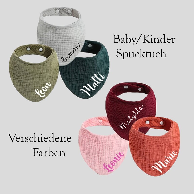 Musselin Spucktuch, Lätzchen Für Baby/Kind, Personalisiert von oLEDoFrames