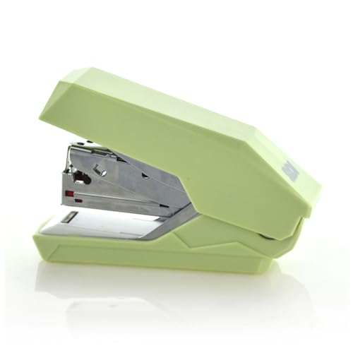 Blush Colors Tischheftgerät mit großer Kapazität, erhältlich für Heftklammern 24/6 und 26/6, mit System, das 60 % des Aufwands spart, von Office Box (grün, groß) von office box