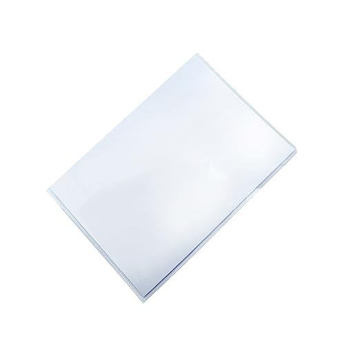 Packung mit 100 Dossier Classic A4 – Hülle aus transparentem Polypropylen, 100 % recycelbar, mittlere Dicke mit oberen Griffmulden – von Office Box (transparent, 100 Stück) von office box