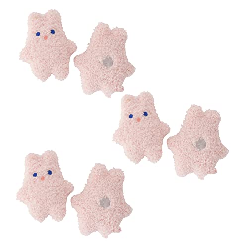 6 PCs Niedliche Plüschbären Hasenflecken Cartoon Kleine Tierische Stoffstoff Aufkleber Handwerk Applikation Für Kinder Kleidung von ohodhmnu