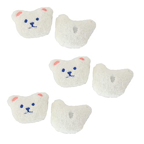 6 PCs Niedliche Plüschbären Hasenflecken Cartoon Kleine Tierische Stoffstoff Aufkleber Handwerk Applikation Für Kinder Kleidung von ohodhmnu