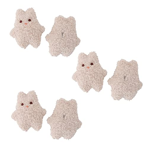 6 PCs Niedliche Plüschbären Hasenflecken Cartoon Kleine Tierische Stoffstoff Aufkleber Handwerk Applikation Für Kinder Kleidung von ohodhmnu