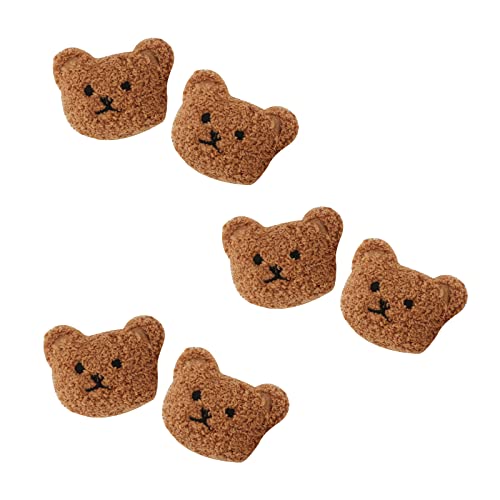 6 PCs Niedliche Plüschbären Hasenflecken Cartoon Kleine Tierische Stoffstoff Aufkleber Handwerk Applikation Für Kinder Kleidung von ohodhmnu