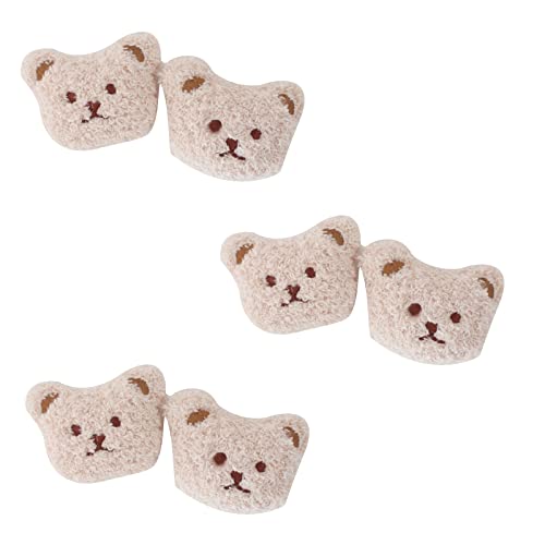 6 PCs Niedliche Plüschbären Hasenflecken Cartoon Kleine Tierische Stoffstoff Aufkleber Handwerk Applikation Für Kinder Kleidung von ohodhmnu