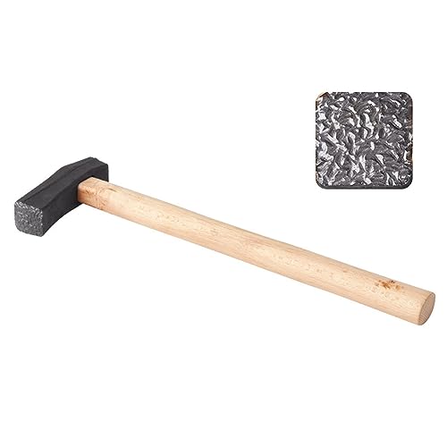 Metallbearbeitungshammer mit quadratischem Kopf, Hammer, Holzgriff, für einzigartige Ringe und Armbänder, Armreifen von ohodhmnu