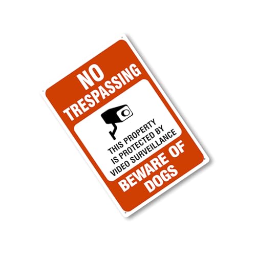 Reflektierendes 24-Stunden-Videoschild mit Aufschrift "Not allow Trespassing" Warnschild für mehr Sicherheit von ohodhmnu