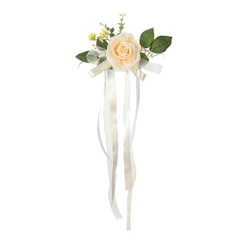 ohodhmnu 1 x Hochzeitsstuhl-Rückenlehne, Blume, Hochzeitsstuhl-Dekorationen, Gangbänke, Kirchenbänke, künstliche Blumen für Hochzeit von ohodhmnu