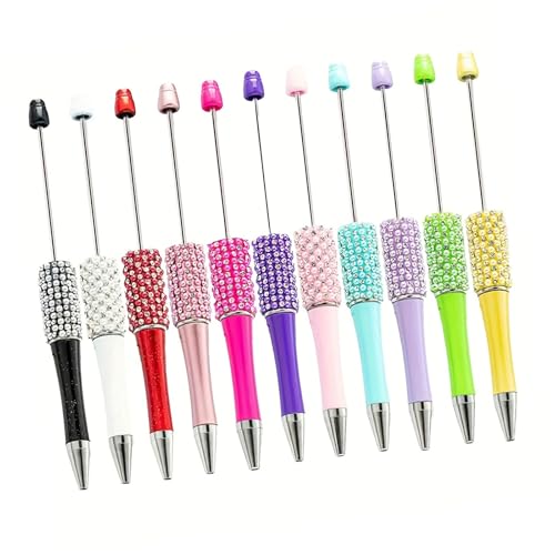 ohodhmnu 11 x Strass-Stift, glattes Schreiben, Perlenstift, Perlenstift, Kugelschreiber, Neuheit, Schreibwaren von ohodhmnu