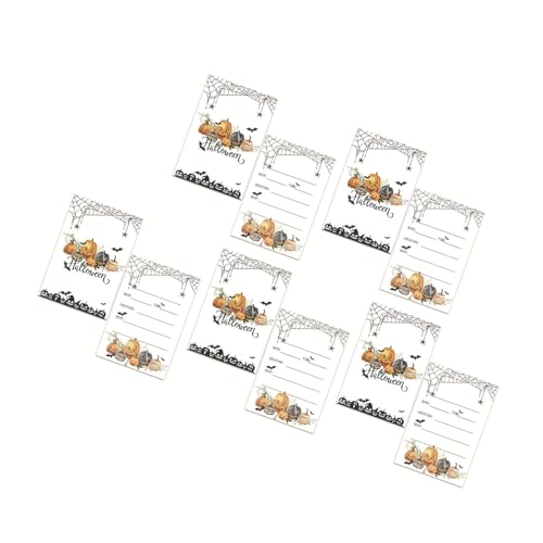 ohodhmnu Grußkarte, 10 Stück Halloween-Party-Einladungen, Halloween-Partyzubehör, 10 x 12,7 cm, Party-Einladungskarte von ohodhmnu