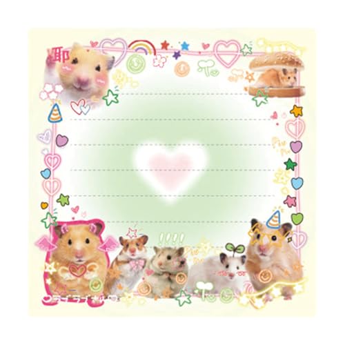 ohodhmnu Notizpapier, selbstklebendes Notizpapier, 60 Blatt/Block, 7,6 x 7,6 cm, Büroschreibbedarf, Cartoon-Tier-Designs von ohodhmnu